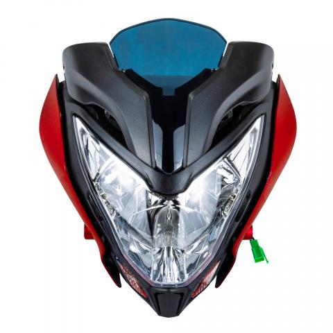 FARO DELANTERO PULSAR200NS C/MASCARA ROJO