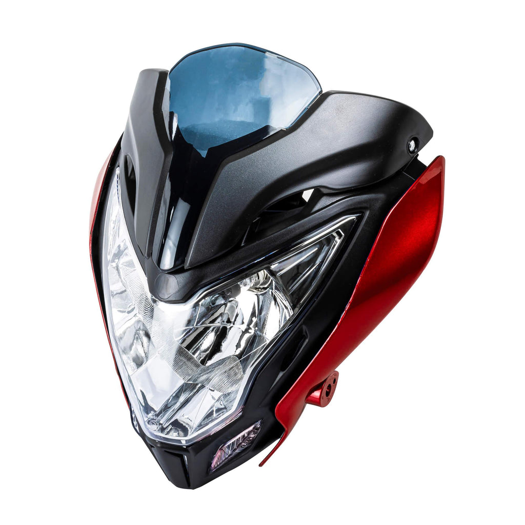 FARO DELANTERO PULSAR200NS C/MASCARA ROJO