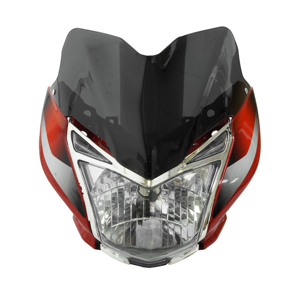 FARO DELANTERO DISCOVER125 ST C/MASCARA ROJO